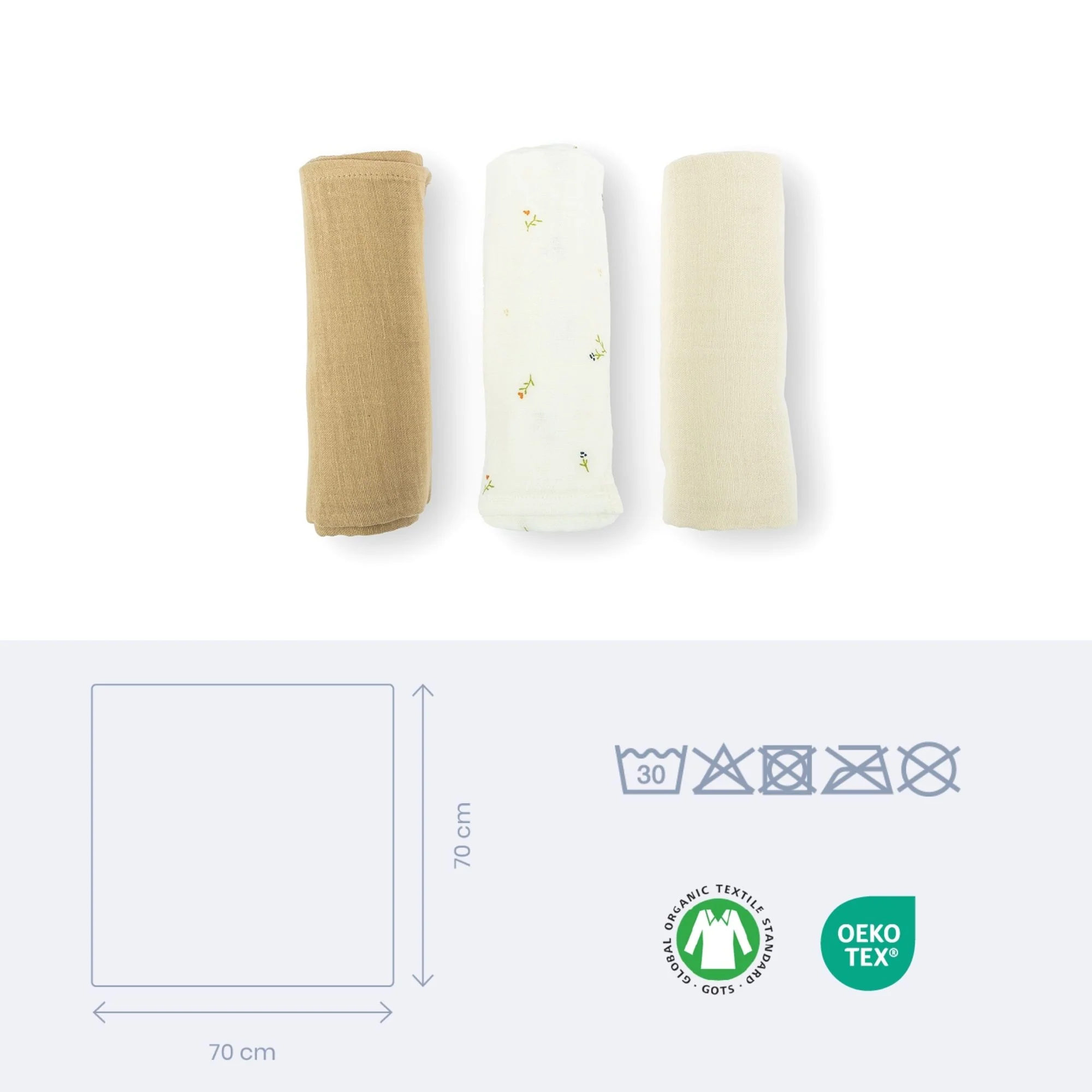 Kit de 3 muselinas de gasa de algodón Lovely - Imagen 4