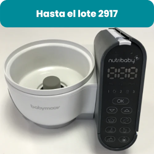 Unidad de calentamiento Nutribaby (+) - Hasta el lote 2917 (indicado bajo el robot)