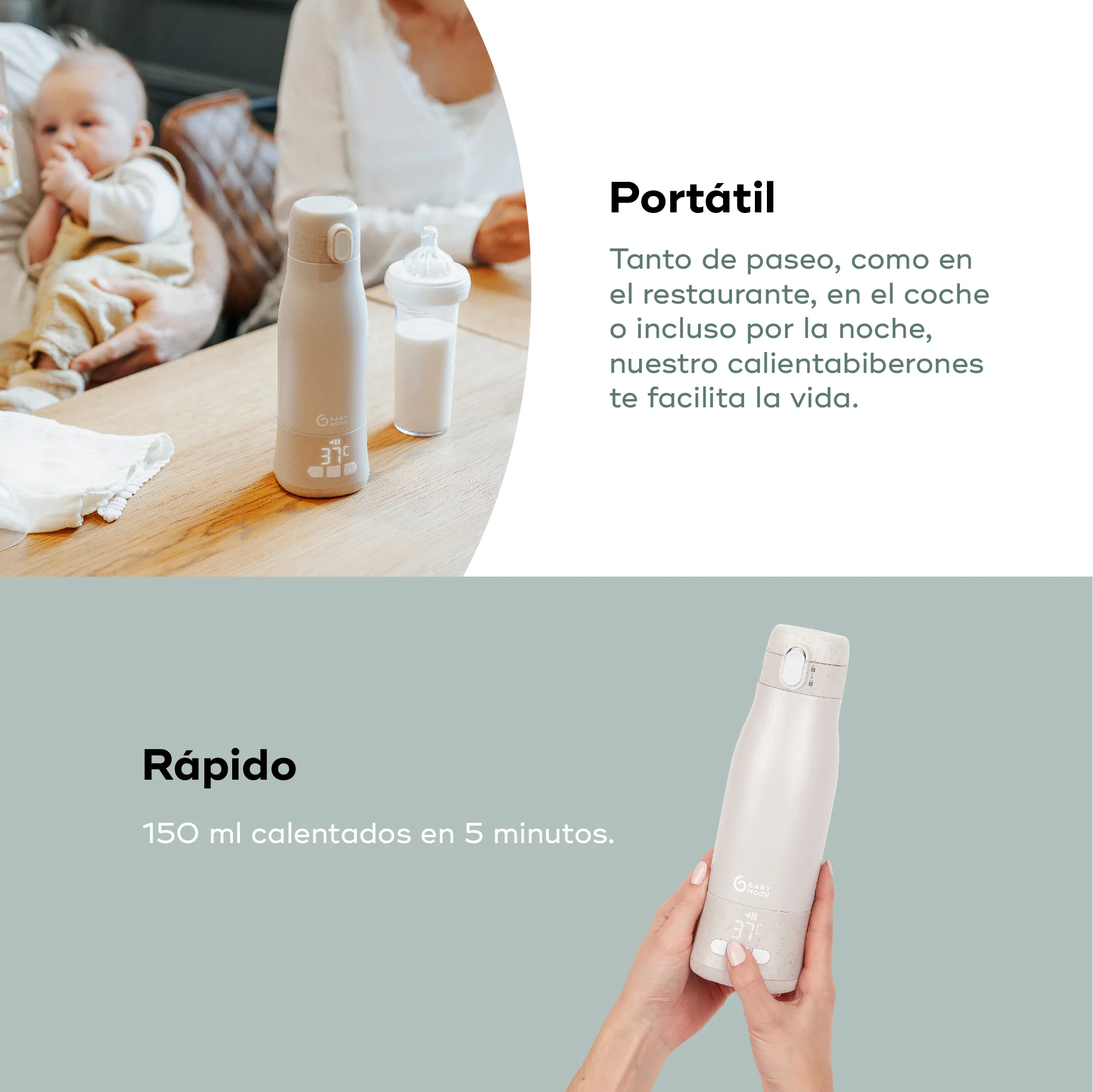 Calientabiberones transportable con batería Moov & Feed - Imagen 6
