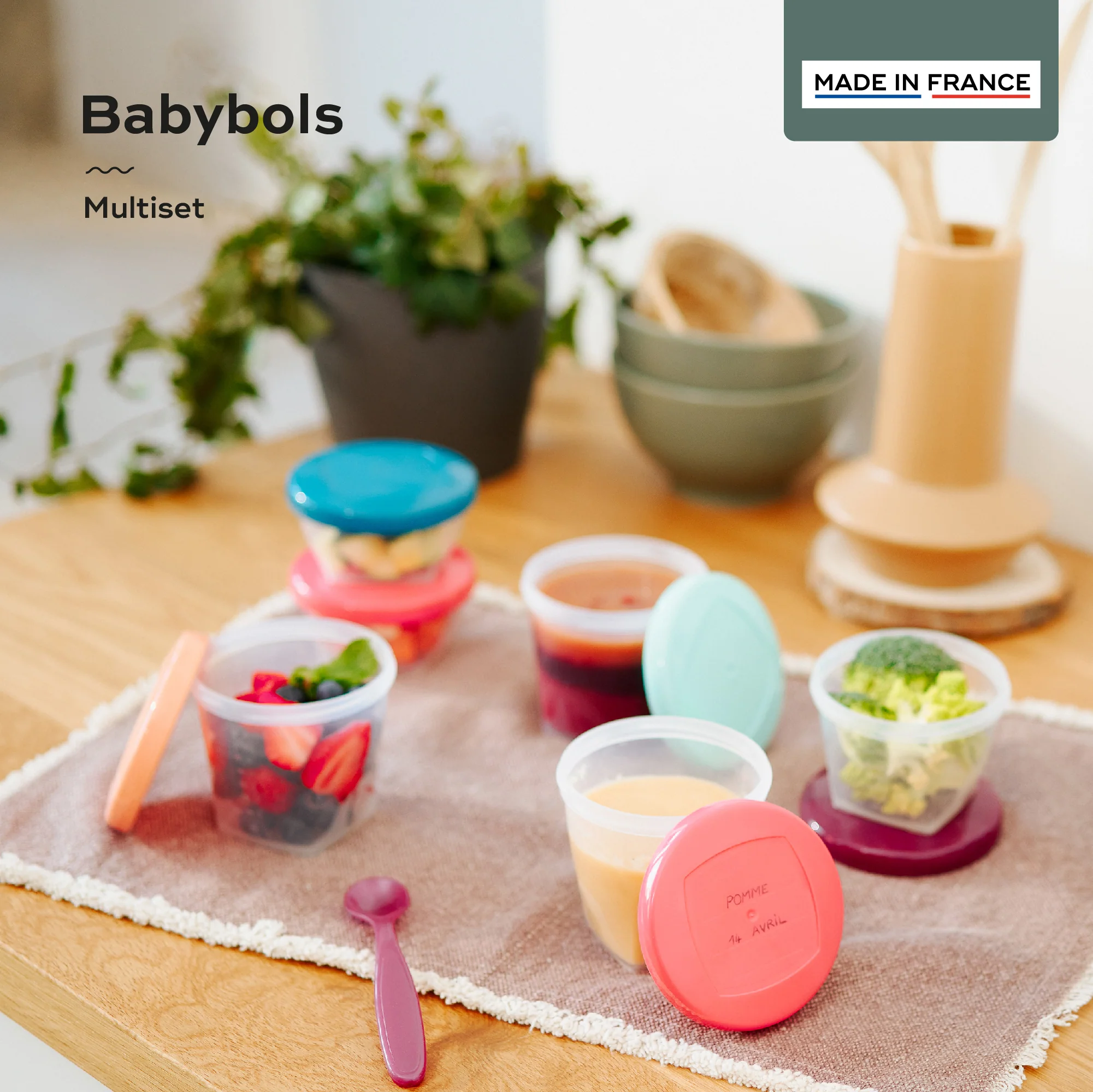 Pack de recipientes para alimentos Babybols + cucharas - Imagen 3