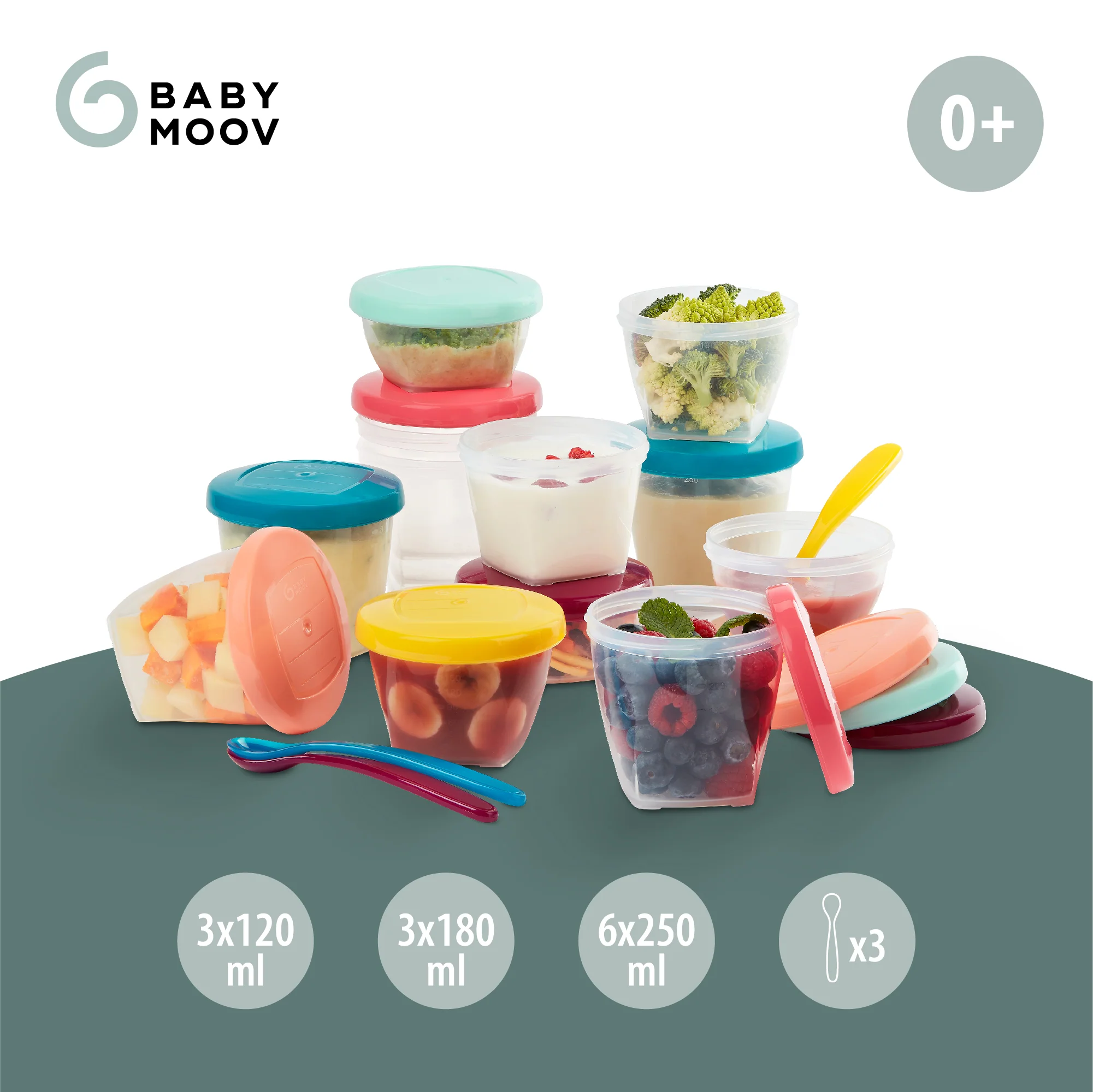 Pack de recipientes para alimentos Babybols + cucharas - Imagen 4