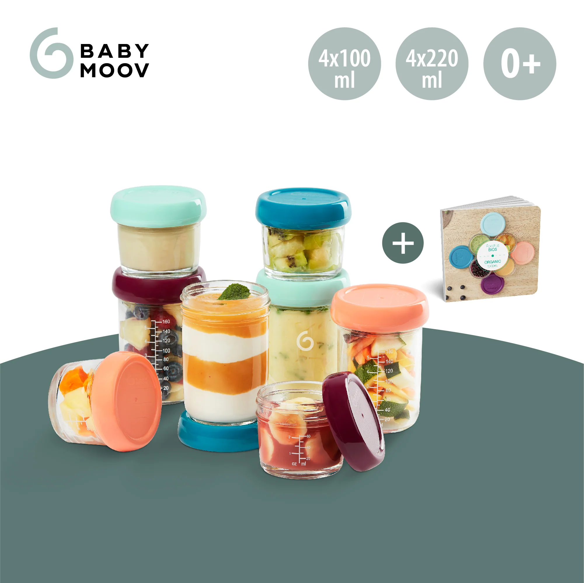 Pack de recipientes de cristal para alimentos Babybols - Imagen 4