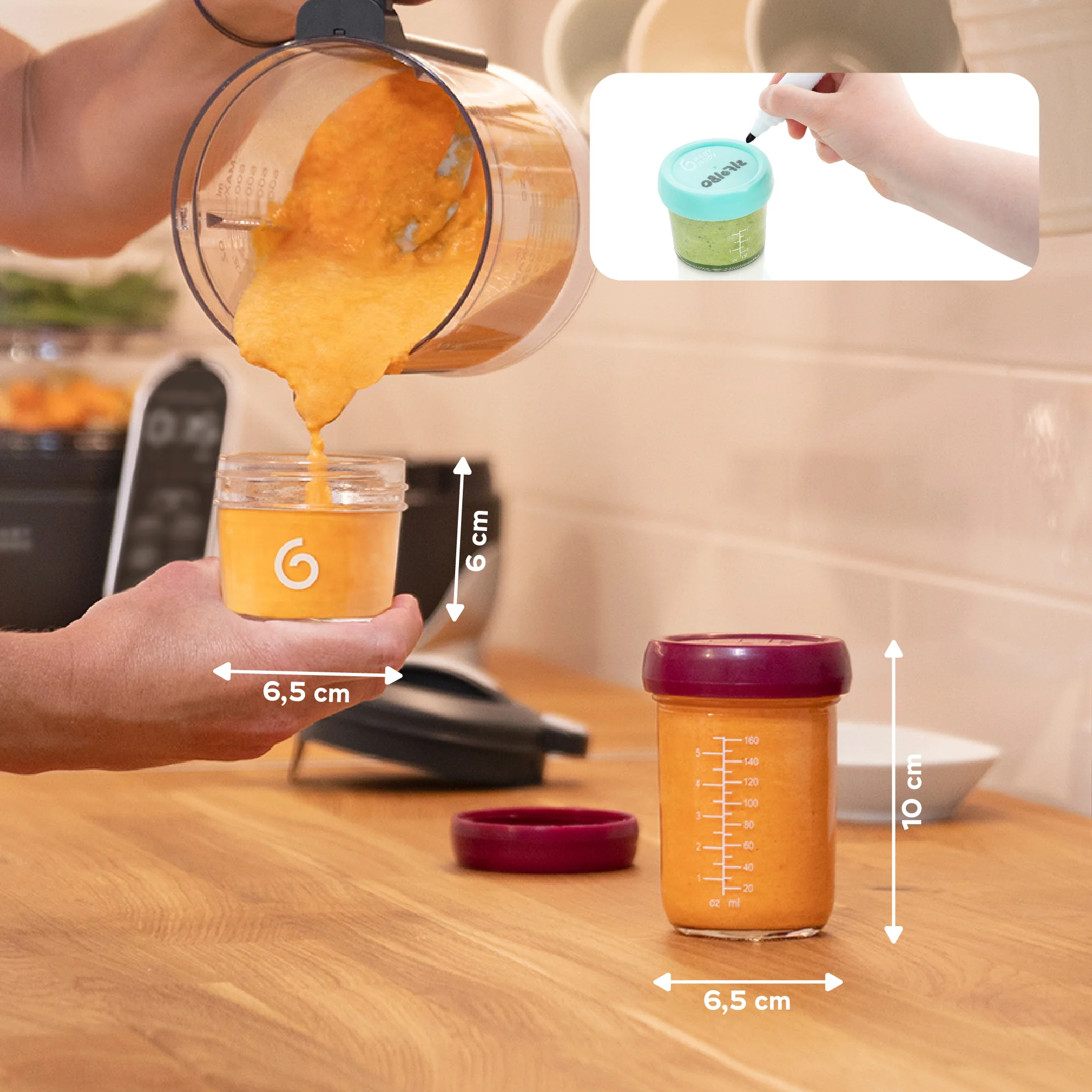 Pack de recipientes de cristal para alimentos Babybols - Imagen 6