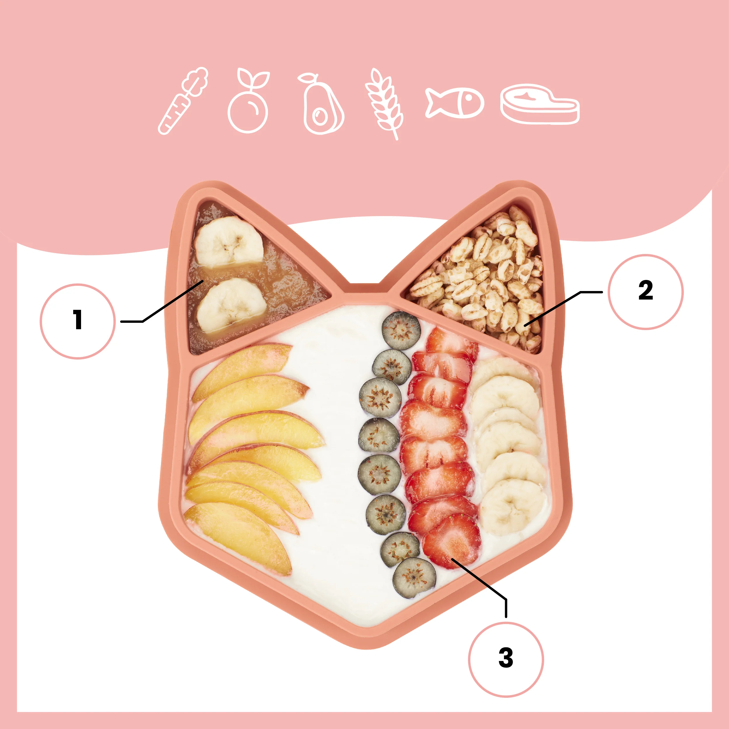 Plato compartimentado de silicona Isy'Plate - Imagen 3