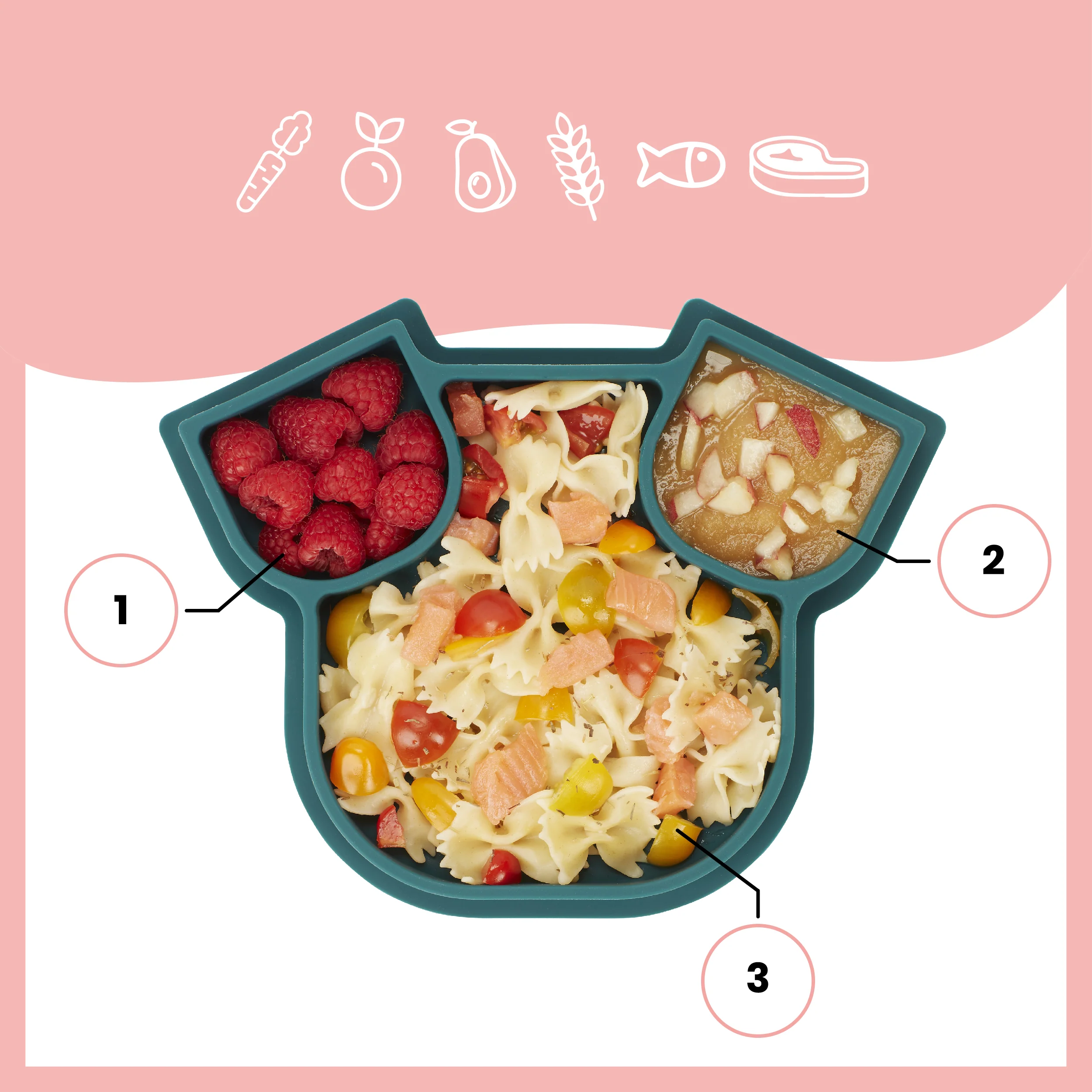 Plato compartimentado de silicona Isy'Plate - Imagen 9