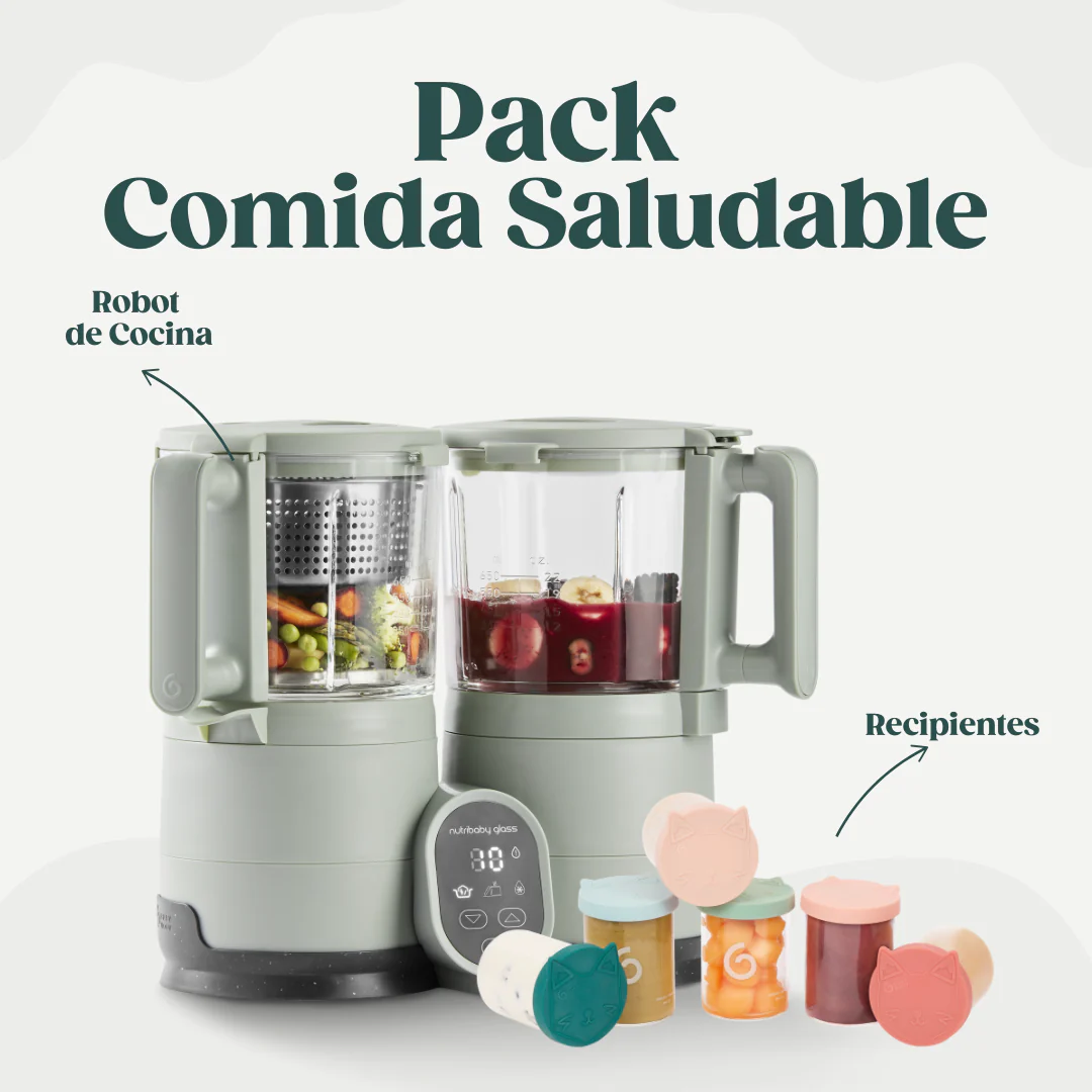 Robot de Cocina Multifunción de Vidrio para Bebés Nutribaby Glass - Imagen 2