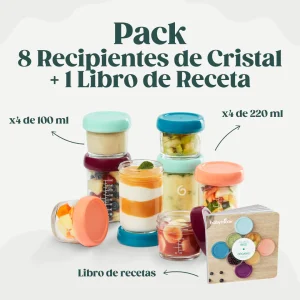 Pack de recipientes de cristal para alimentos Babybols