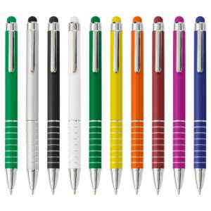 Bolígrafo touch aluminio lacado