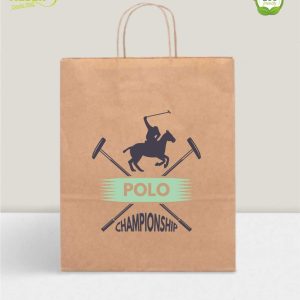 Bolsa de papel kraft con logo grande