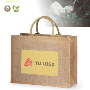Bolsa de yute de algodon con logo