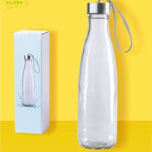 Botella de cristal personalizada con logo