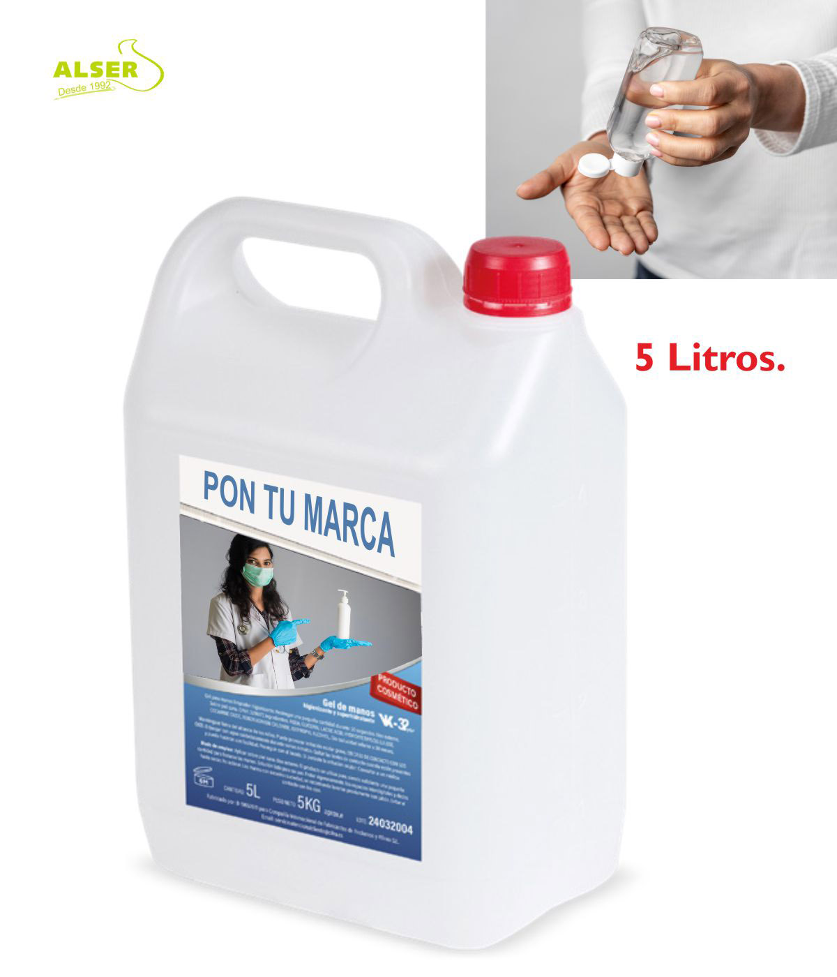Gel de manos higienizante 5 Litros - Imagen 2