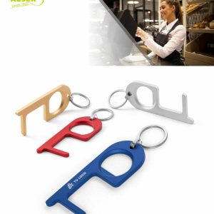 Llavero anticontagio y abrebotellas personalizado