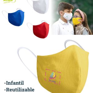 Mascarilla infantil reutilizable higienica