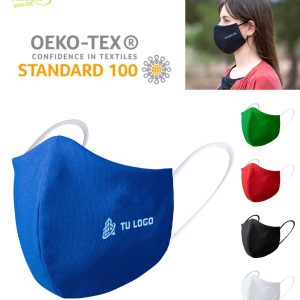 Mascarilla reutilizable con logo